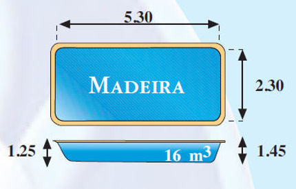 Plano piscina modelo Madeira 5,30 x 2,30