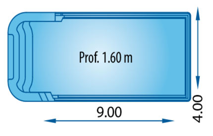 Plano piscina modelo Malta 9 9,00 x 4,00