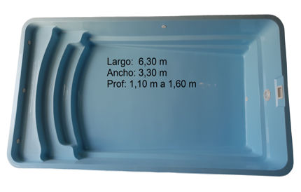 Plano piscina modelo Paraiso 6,30 x 3,30