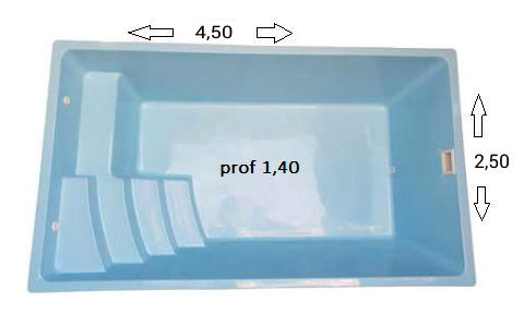 Piscina modelo Relax 4,50 x 2,50
