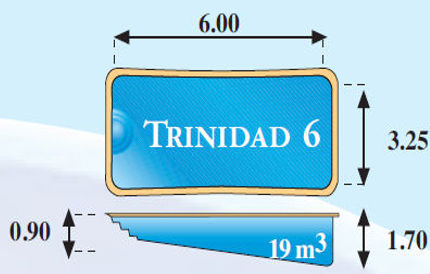 Plano piscina modelo Trinidad 6,00 x 3,25